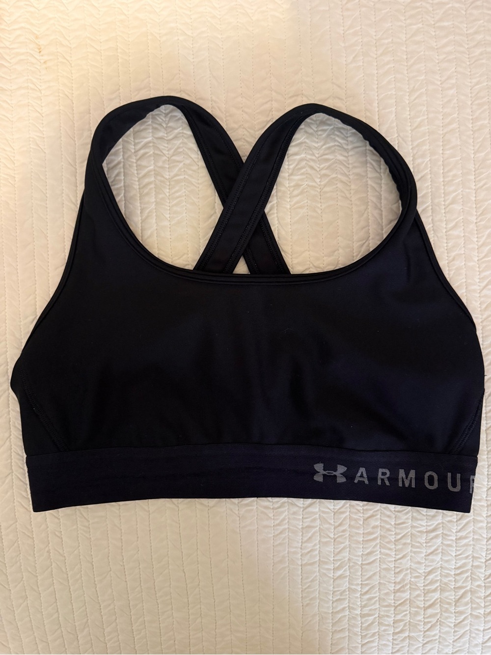 Under Armour Black Cross-Back Low-Impact Sports Bra